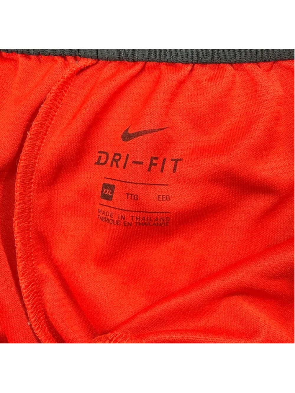 Men's Nike Dri-Fit Red Athletic Basketball Shorts XXL Black White Zipper Pocket